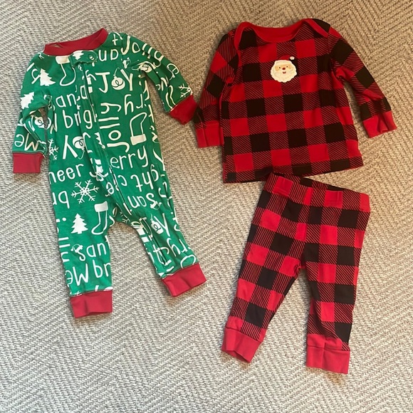 3/$15 Carters 6m Santa outfits - Christmas - Picture 1 of 4